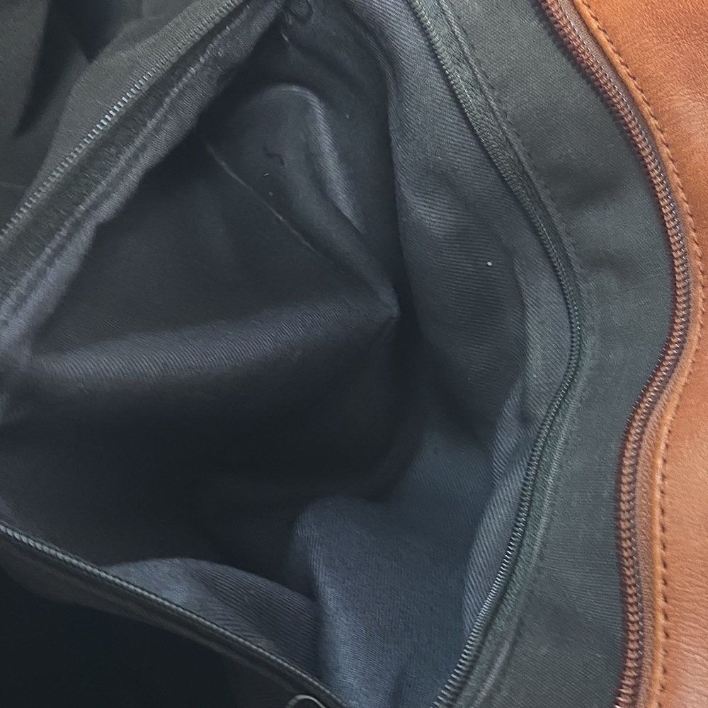 Vintage Eddie Bauer Brown Leather Tote Bag - Picture 12 of 16